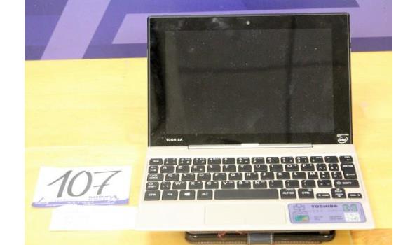 laptop/notebook TOSHIBA, Satellite Click Mini L9W-B, Intel Atom, zonder lader, paswoord niet gekend, werking niet gekend